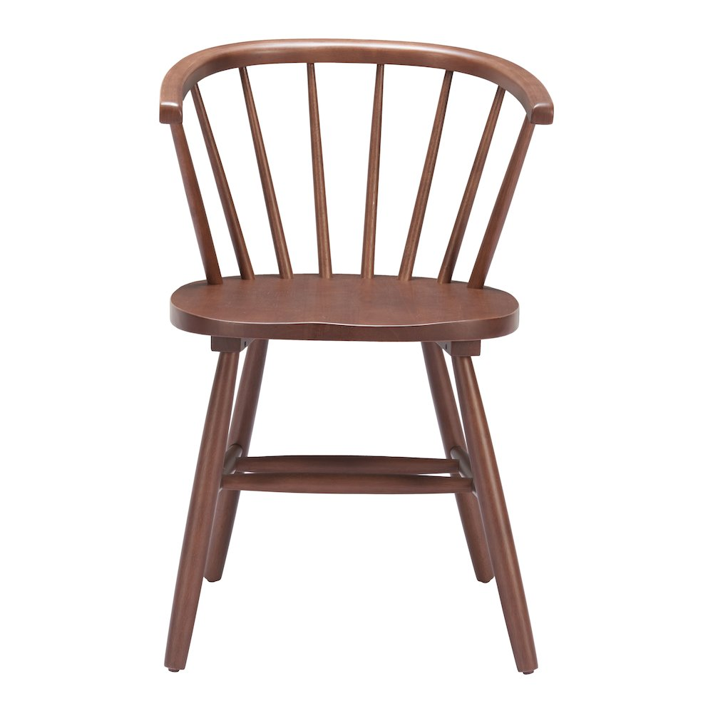 Pair of Start2Finish Walnut Stenger Dining Chairs with sleek wooden design and comfortable seating for modern dining spaces.