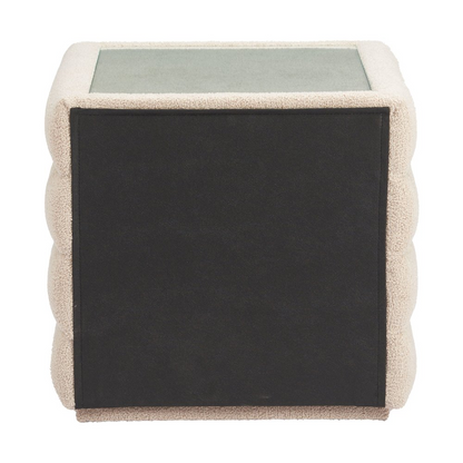 Beige Soffice Nightstand by Start2Finish with a modern design, featuring a drawer and open shelf for bedroom storage.