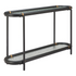 Black Aneis console table by Start2Finish, showcasing a sleek modern furniture piece with a smooth black finish and minimalist design.