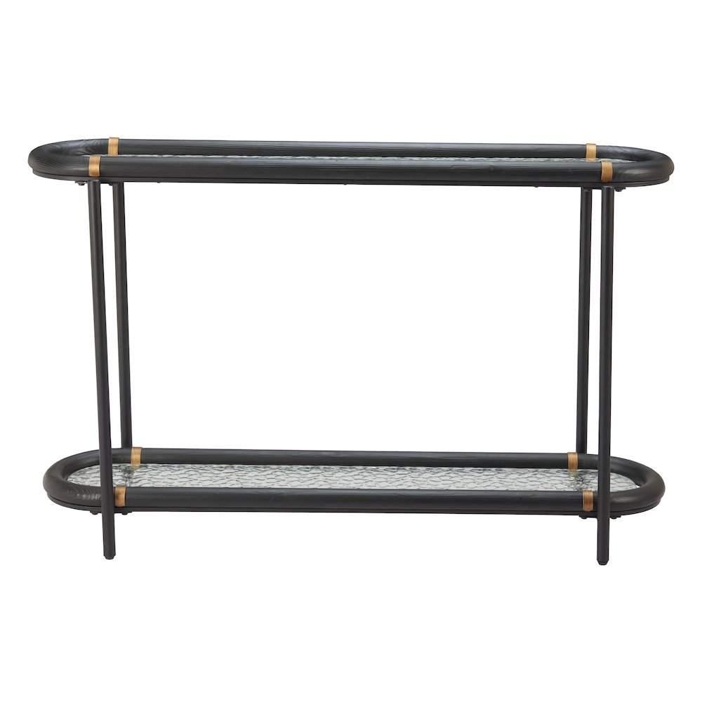 Start2Finish black Aneis console table with sleek, modern design, featuring a sturdy black finish and minimalist style.
