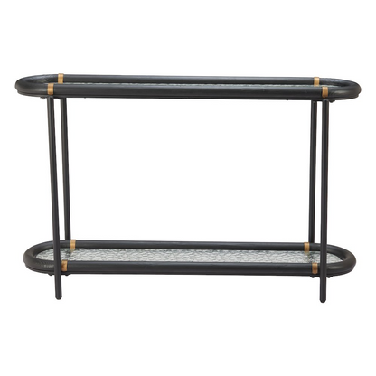 Start2Finish black Aneis console table with sleek, modern design, featuring a sturdy black finish and minimalist style.