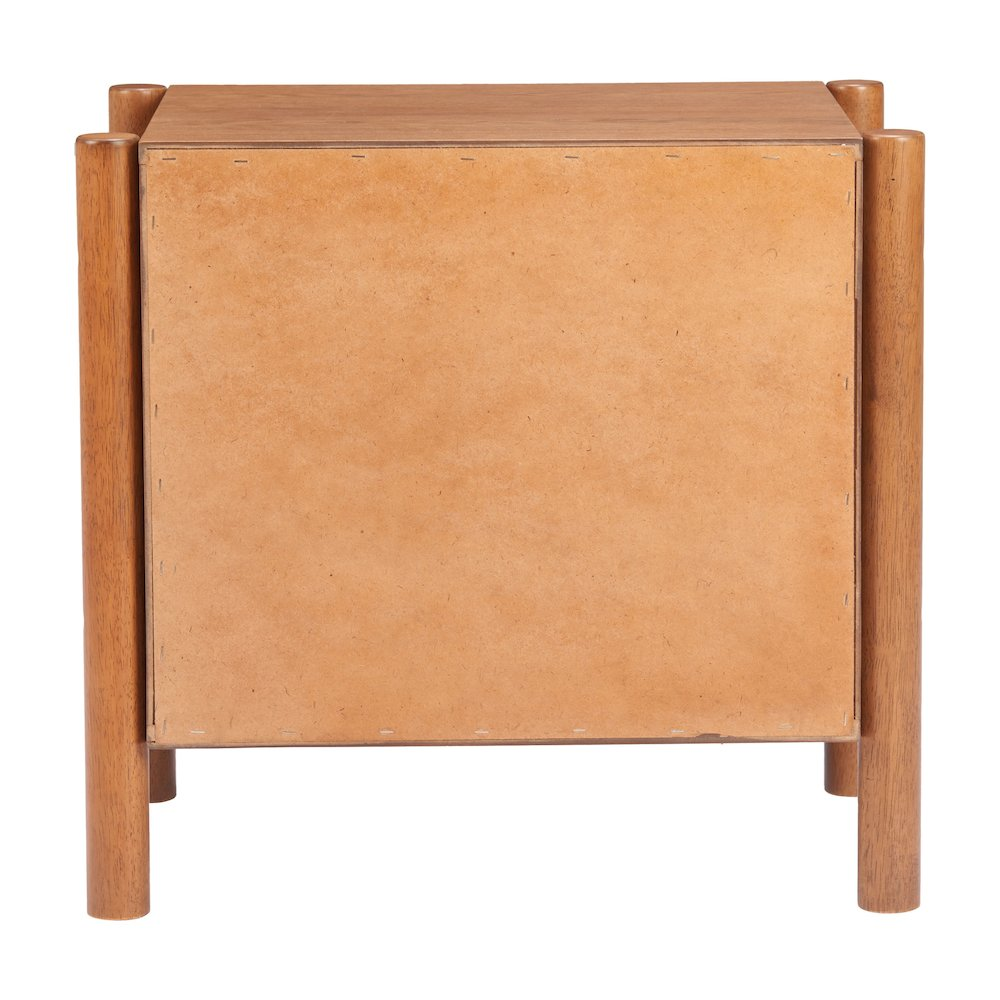 Walnut Beleza Nightstand by Start2Finish featuring a modern design with a smooth finish and a spacious drawer.