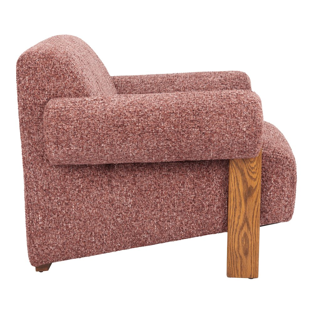 Start2Finish Verity Accent Chair in copper with plush upholstery and modern design, shown in a cozy living room setting.