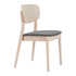 Set of two Kellua dining chairs by Start2Finish in gray and natural wood finish, showcasing modern furniture design