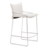 White Pola counter stool by Start2Finish with a sleek modern design and wooden legs.