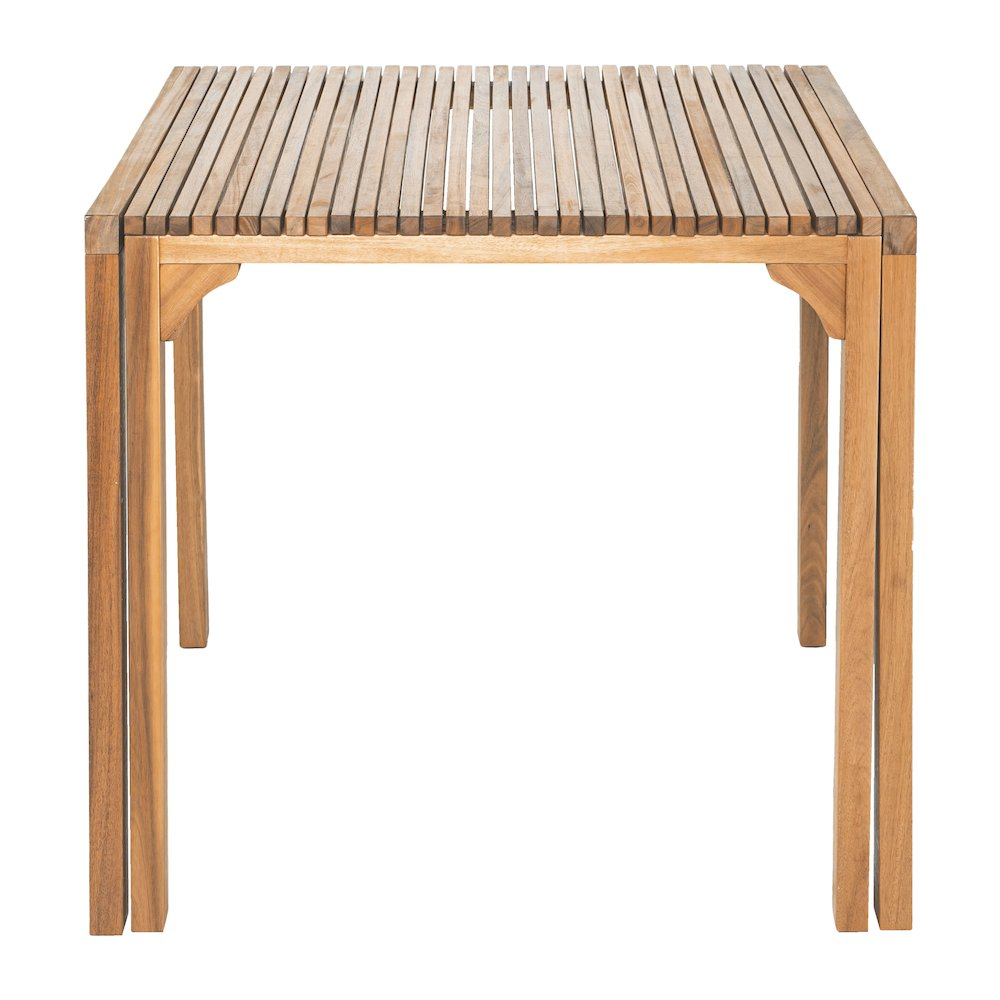Start2Finish Riviera extendable dining table in natural wood finish, showcasing its sleek design and extendable feature.