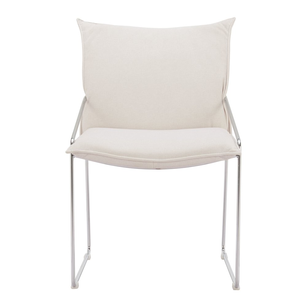 Set of two white Pola dining chairs by Start2Finish, modern furniture with sleek design and comfortable seating.