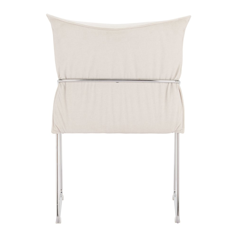Pair of white Pola dining chairs by Start2Finish, featuring modern furniture design with sleek, comfortable seating for dining rooms.