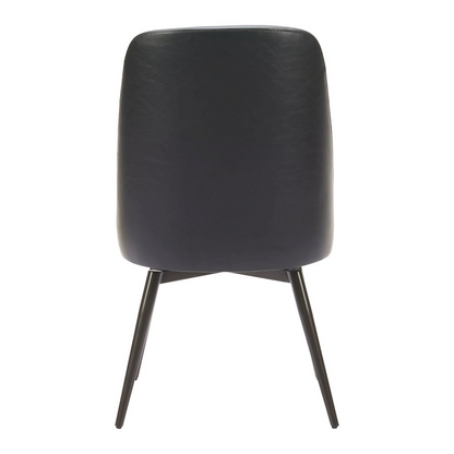Pair of black Keppel Swivel Dining Chairs by Start2Finish, featuring modern design and comfortable cushioning for dining space.