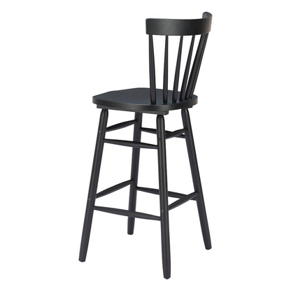 Set of two black Tyce barstools by Start2Finish, featuring modern furniture design with sleek seats and sturdy legs.