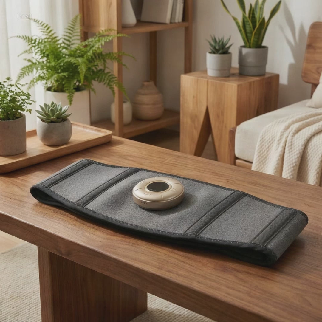 Start2Finish VitalFlex Therapy Massage Belt in wellness, showing the adjustable belt with massage nodes for muscle relief.