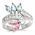 High-polished 925 sterling silver ring with AAA grade cubic zirconia from Turquoise Tiger, showcasing a sleek, shiny finish.
