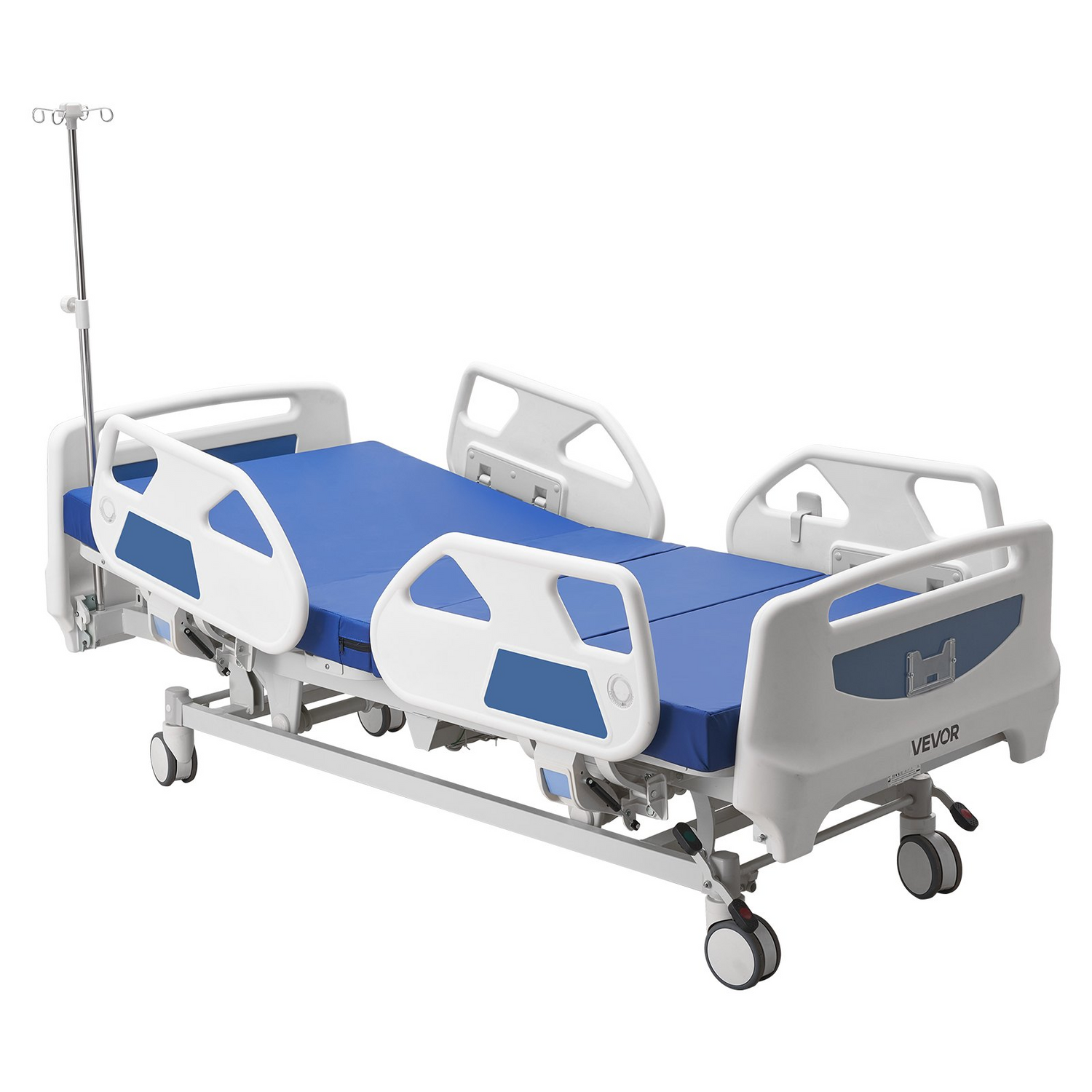 Start2Finish VEVOR premium electric hospital bed with adjustable positions, Trendelenburg, locking system, casters, and 550lbs capacity.