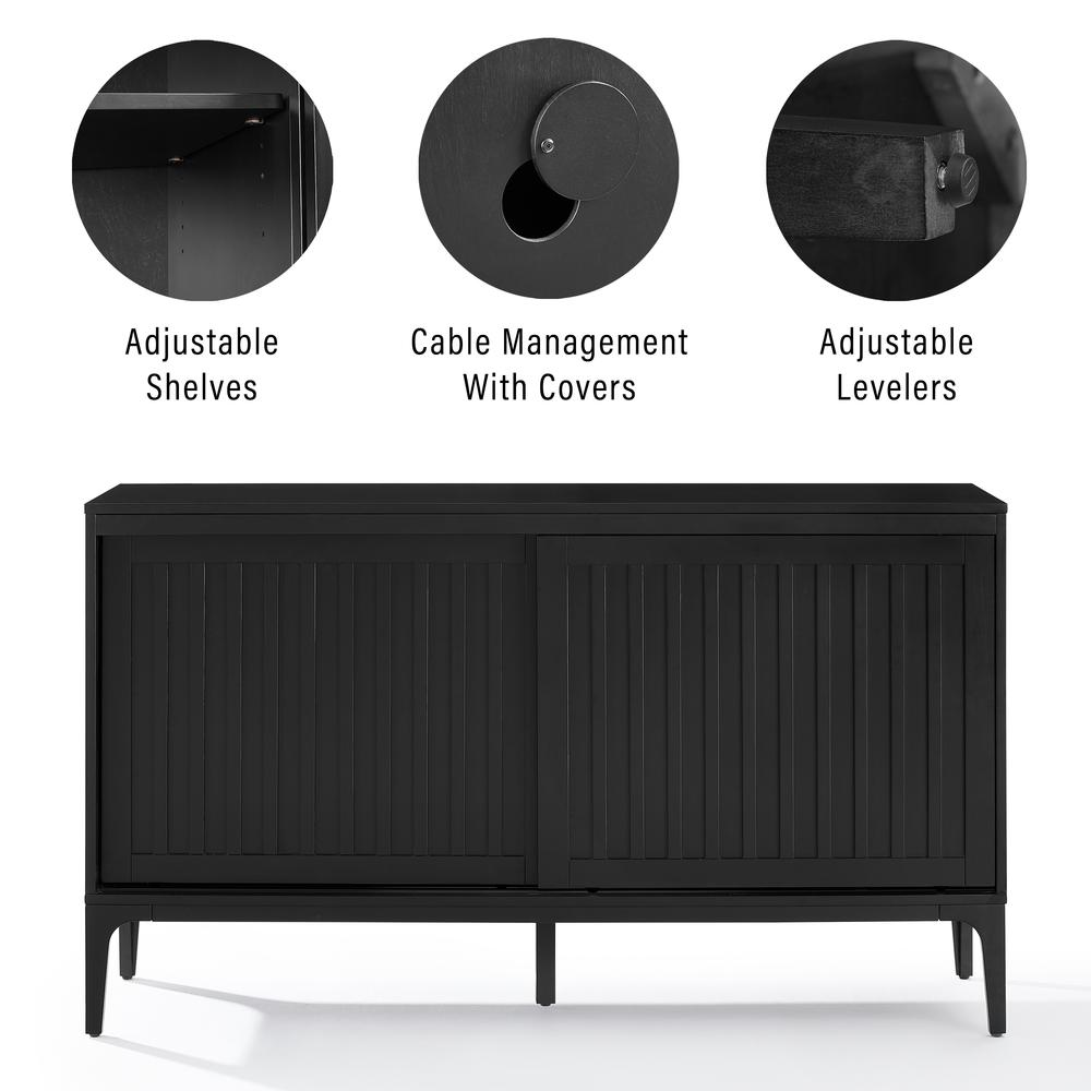 Modern Asher Sideboard by Start2Finish featuring sleek wood finish and multiple storage compartments.