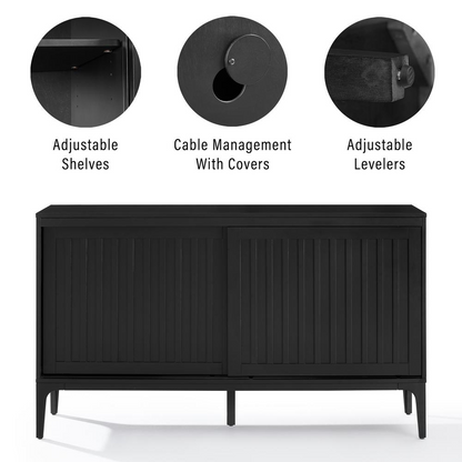 Modern Asher Sideboard by Start2Finish featuring sleek wood finish and multiple storage compartments.