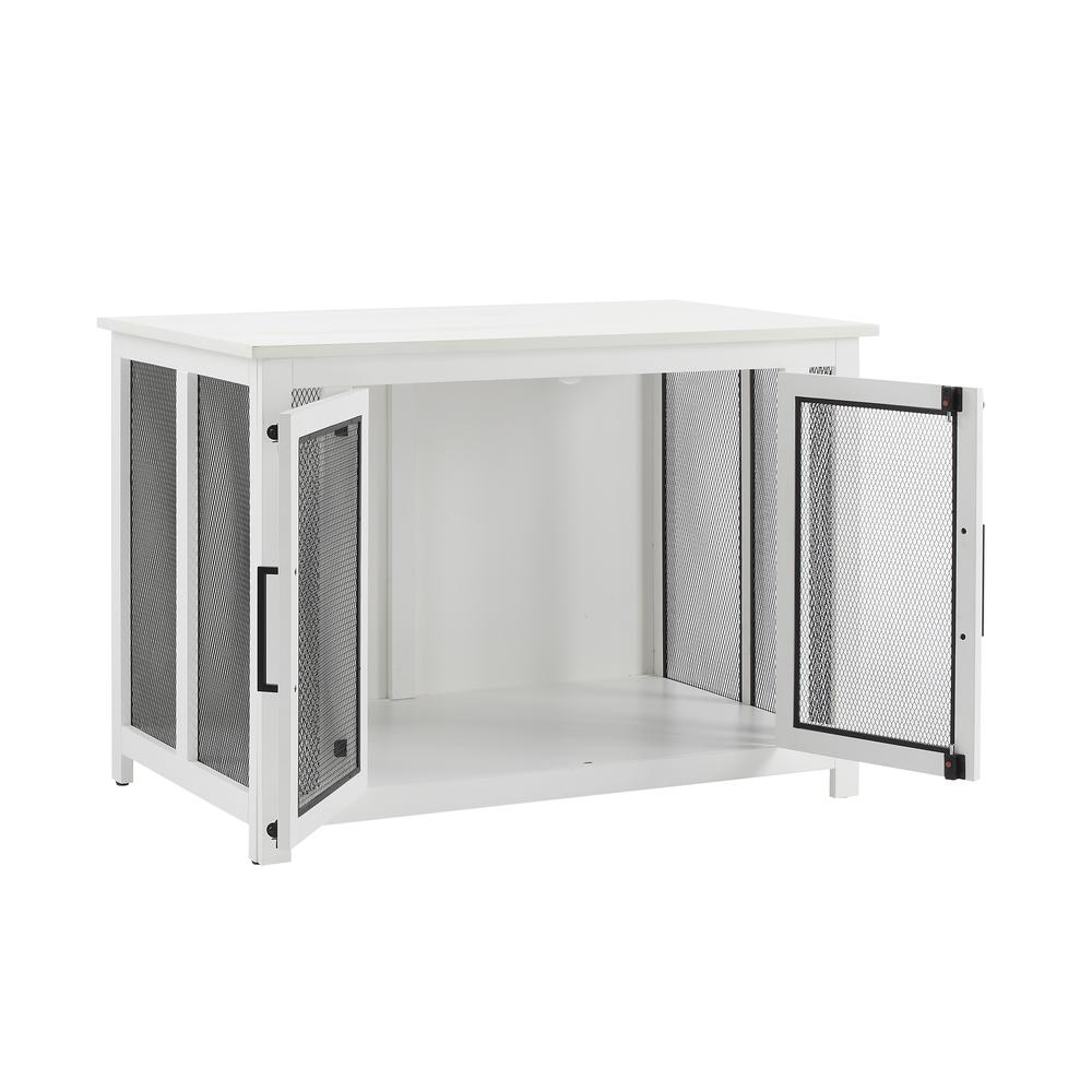 Start2Finish Dane Credenza Dog Crate with sleek wooden design and secure metal door for pet safety and stylish home decor.