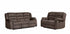 Contemporary 120-inch brown fabric sofa set by Jade, showing plush cushioned seating and modern furniture design.