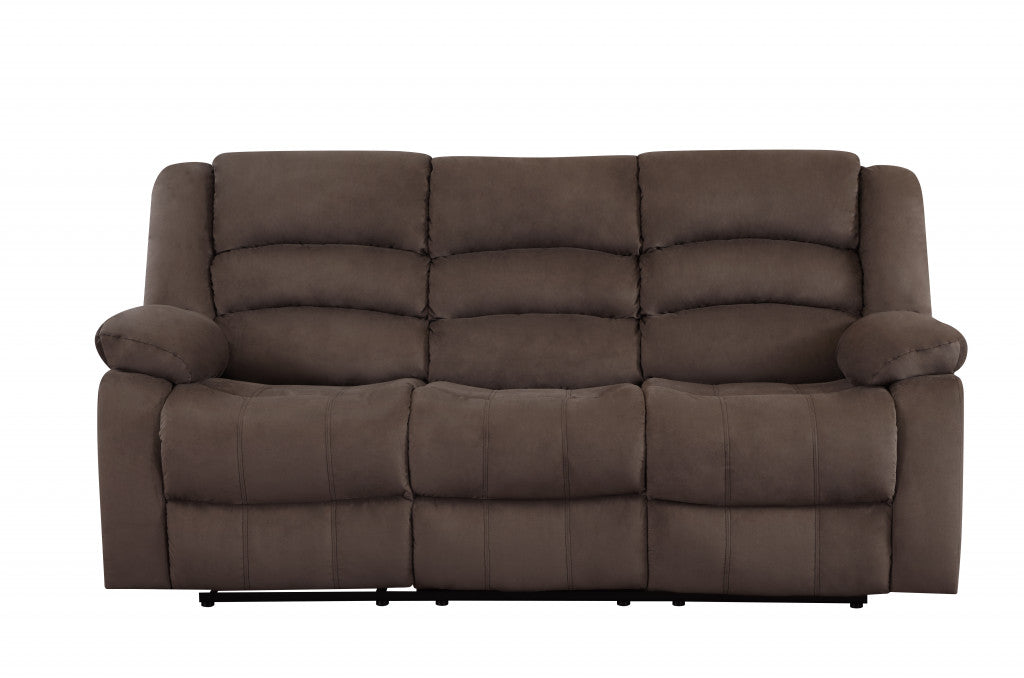 Contemporary brown fabric sofa set by Jade, 120-inch length, modern furniture with plush cushions and sleek design.