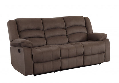 Contemporary brown fabric sofa set by Jade, 120 inches long, featuring plush cushions and modern furniture design.