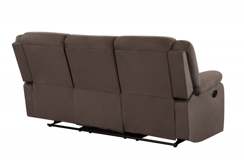 Contemporary brown fabric sofa set by Jade, 120-inch furniture with plush cushions and modern design for living room comfort.