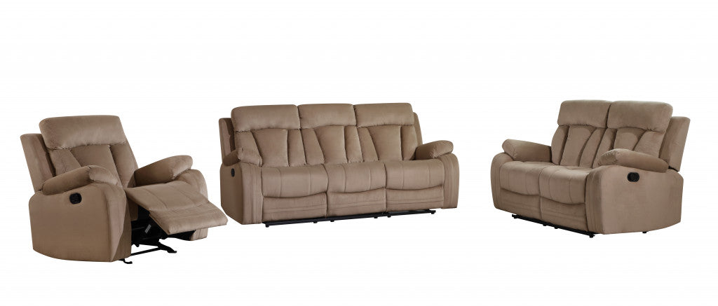 Modern beige fabric sofa by Jade, 40 inches long, showcasing a sleek, contemporary furniture piece with plush cushions.
