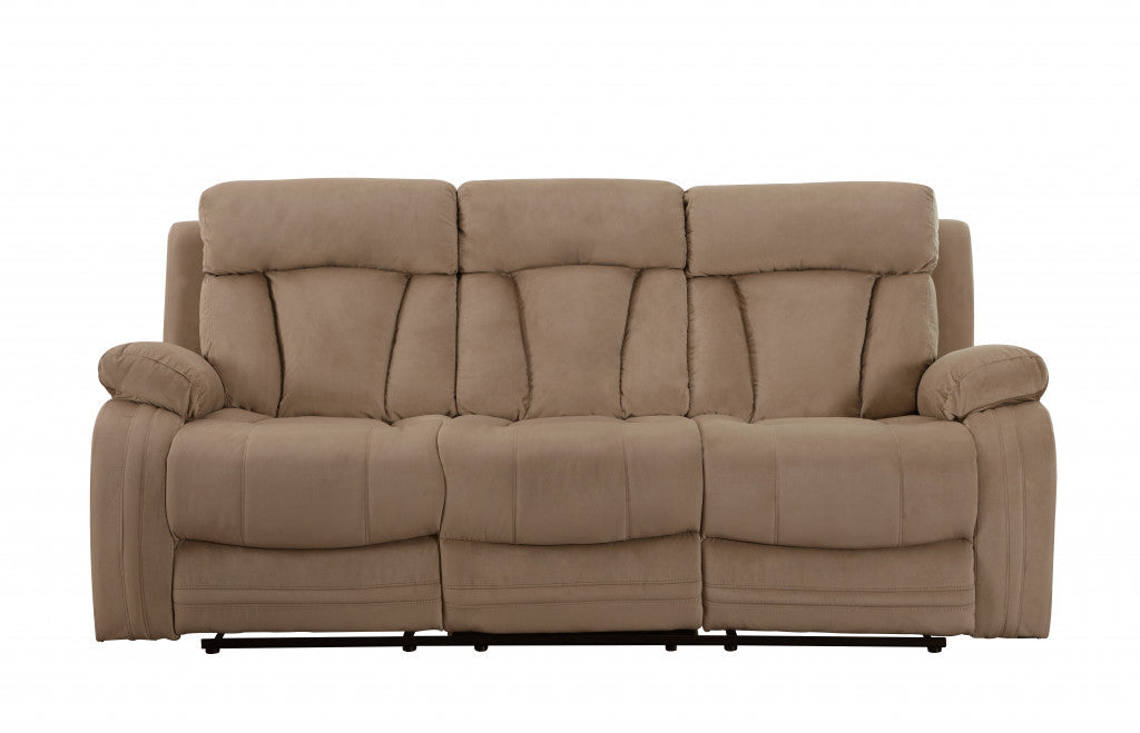 Modern beige fabric sofa by Jade, 40 inches wide, stylish furniture piece with plush cushions and sleek design.