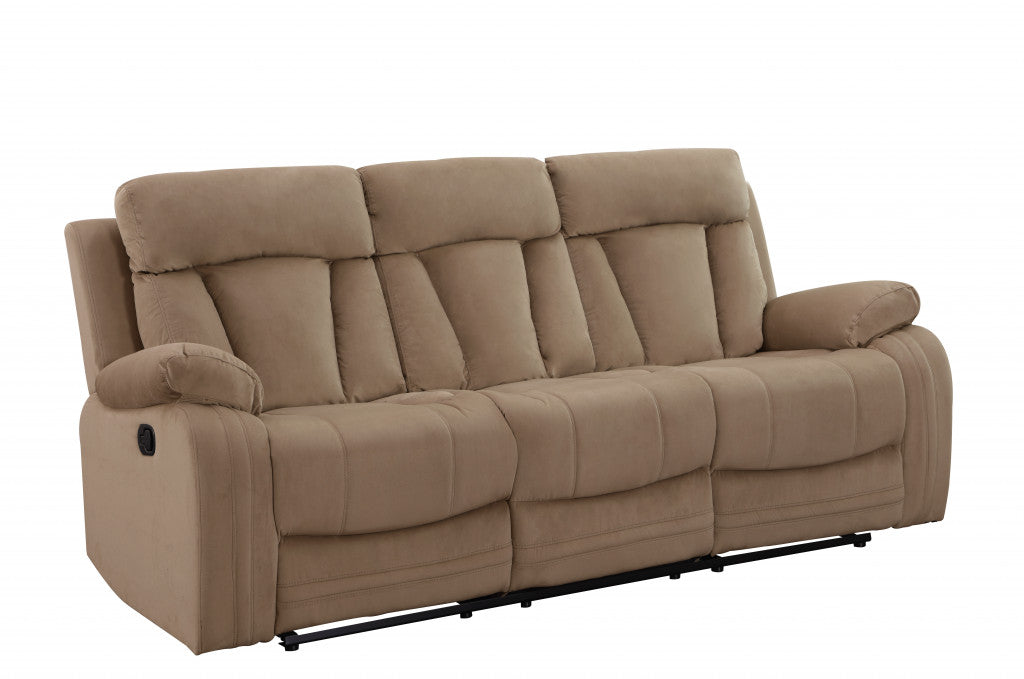Modern beige fabric sofa by Jade, 40 inches wide, stylish and comfortable furniture piece with plush cushions and sleek design.