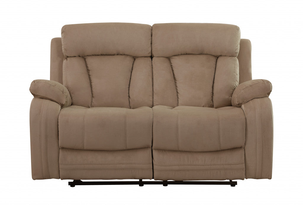 Modern beige fabric sofa by Jade, 40 inches in length, showcasing plush cushions and contemporary furniture design.