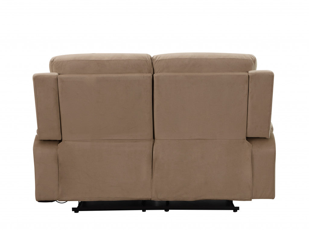 Modern beige fabric sofa by Jade, 40 inches long, showcasing plush seating and contemporary design in a living room setting.