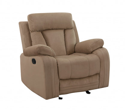Modern beige fabric sofa by Jade, 40 inches wide, showcasing plush seating and contemporary furniture design.