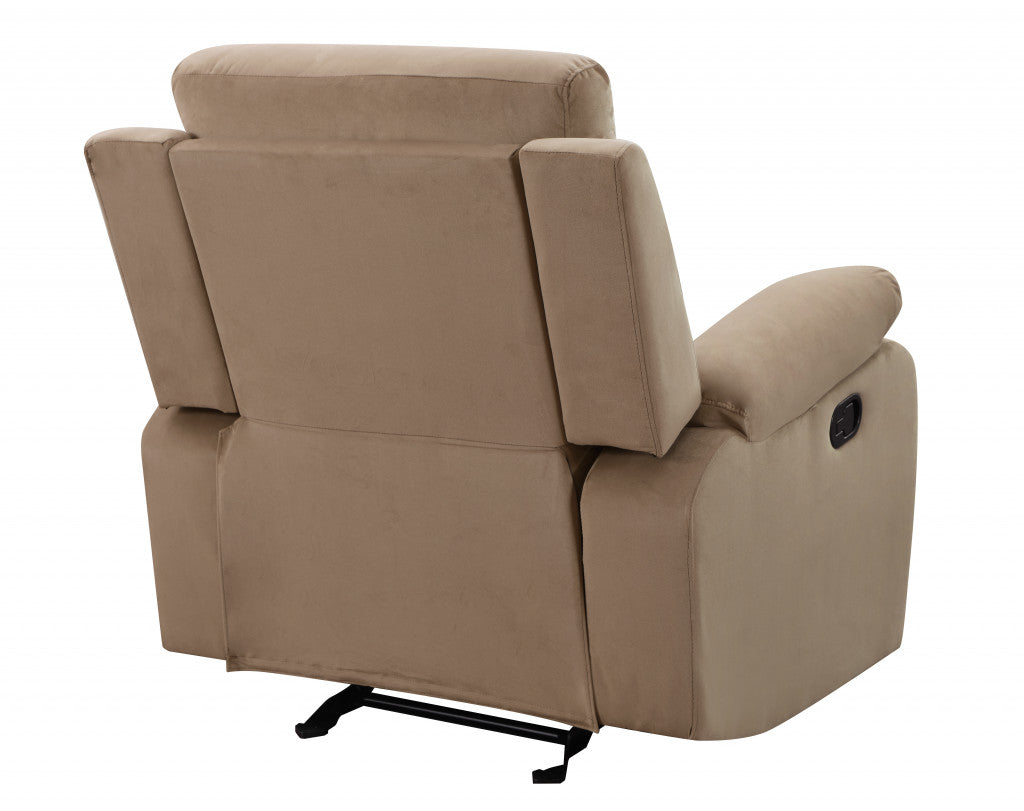 Modern beige fabric sofa by Jade, 40 inches wide, showcasing a stylish and comfortable furniture piece with plush cushions.