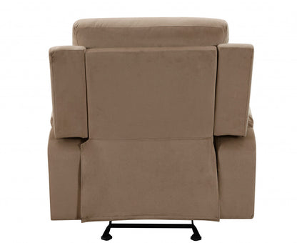 Modern beige fabric sofa by Jade, 40 inches wide, featuring clean lines and plush cushions for contemporary living room decor.