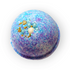 Start2Finish Sea Glass Bath Bomb in a colorful round shape, designed for relaxing bath and body skincare.