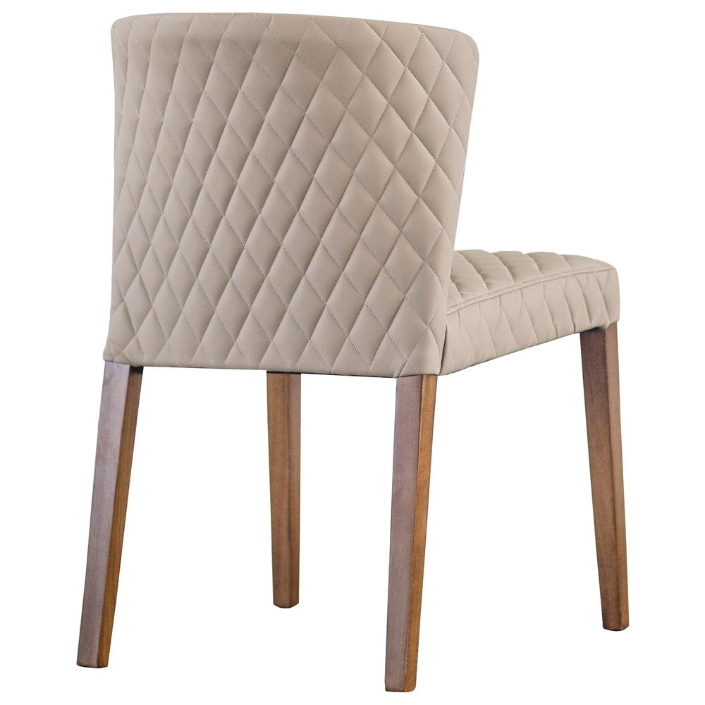 Set of two Start2Finish Albie faux leather dining side chairs with diamond stitching and modern design, featuring black finish and padded seats.