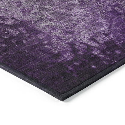 Start2Finish Chantille ACN565 purple 8x10 rug with intricate pattern, soft texture, and vibrant color for living room or bedroom decor.