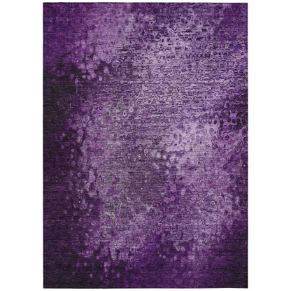 Start2Finish Chantille ACN565 purple 9x12 rug with intricate pattern and plush texture, suitable for living room or bedroom decor.