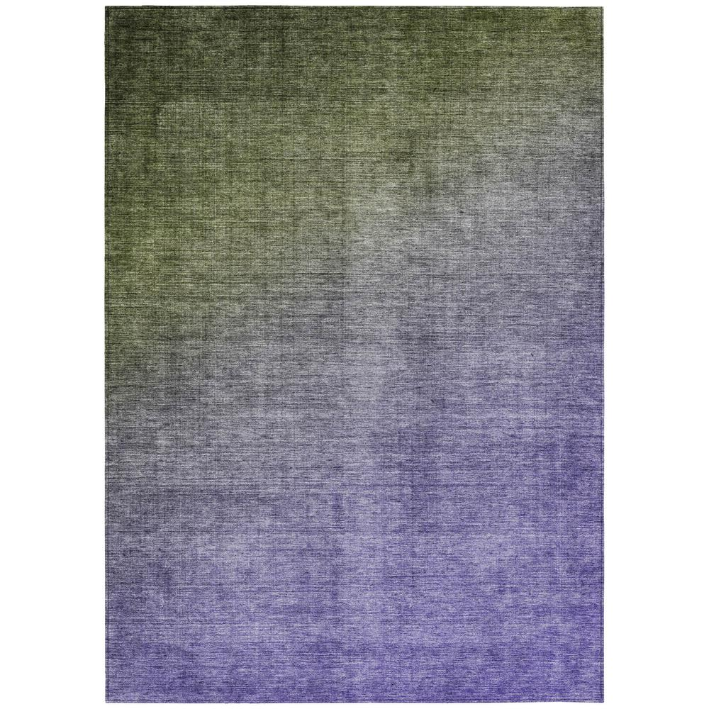 Start2Finish Chantille ACN569 green 5x7.5 rug with intricate pattern and soft texture, perfect for living room or bedroom decor.