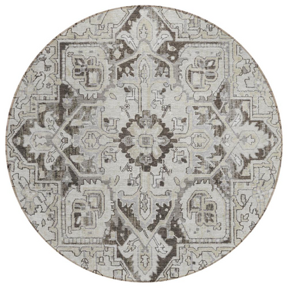 Start2Finish Chantille ACN570 Ivory 8x8 rug featuring a soft, textured fabric with a subtle pattern, ideal for home decor.