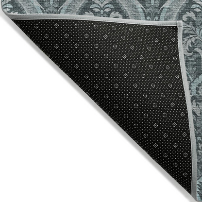 Start2Finish Chantille ACN572 teal 9x12 rug with intricate pattern, plush texture, and vibrant color for stylish interior decor.