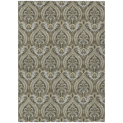 Start2Finish Chantille ACN572 brown 10x14 rug with intricate pattern, ideal for living rooms or bedrooms.
