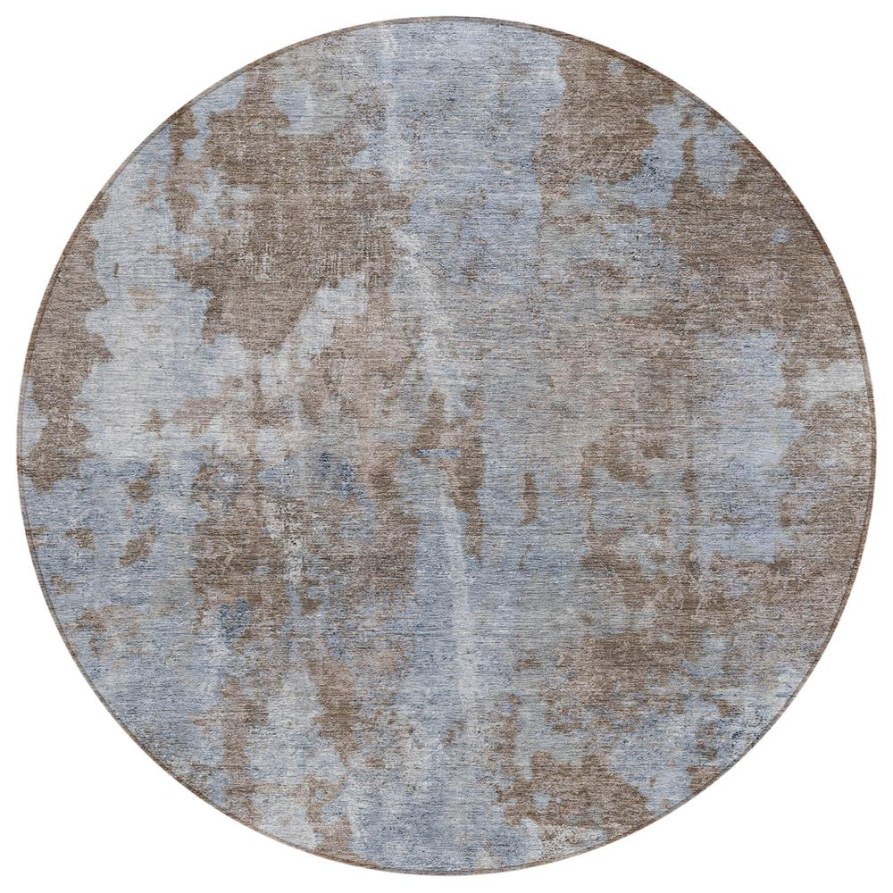 Start2Finish Chantille ACN573 brown 8x8 rug with intricate pattern, soft texture, and plush surface for home decor.