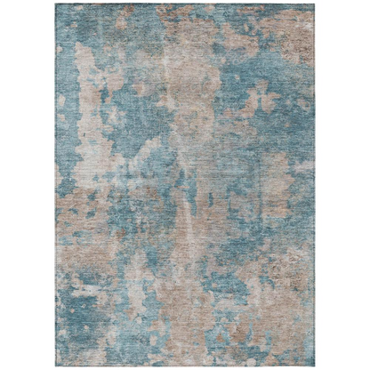Start2Finish Chantille ACN573 teal 9x12 rug with soft, woven texture and intricate pattern for stylish home decor.