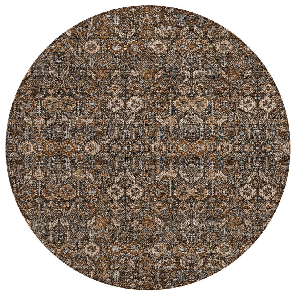 Start2Finish Chantille ACN574 Brown 8x8 rug with plush texture and intricate pattern for stylish home decor.