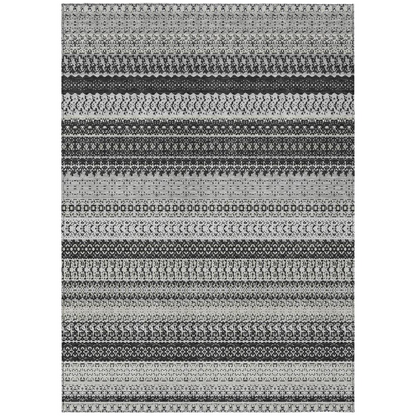 Black Chantille ACN576 8x10 rug by Start2Finish featuring a textured, woven design suitable for living rooms and bedrooms