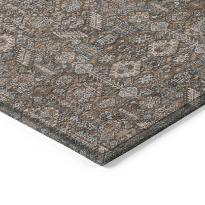 Start2Finish Chantille ACN574 brown 8x10 rug with intricate pattern, soft texture, and woven design for living room or bedroom decor.
