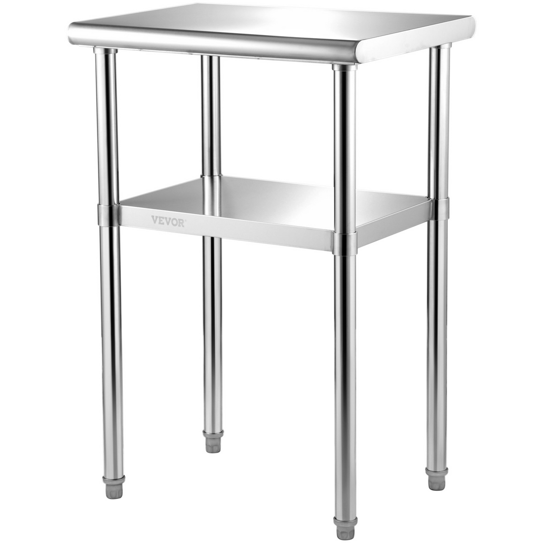 Start2Finish stainless steel prep table with adjustable undershelf, 24x18x36 inches, heavy-duty kitchen or garage workstation.