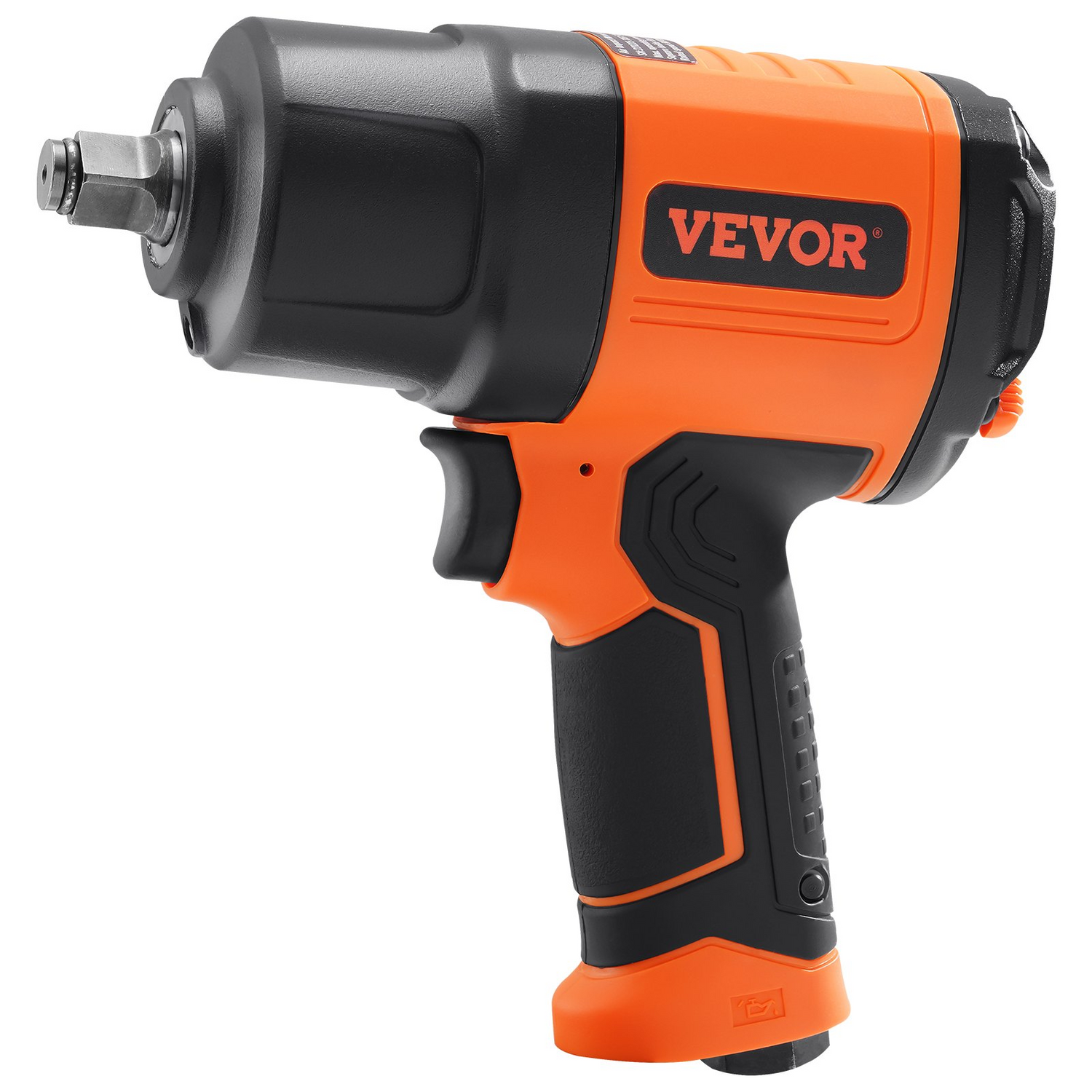 Start2Finish VEVOR 1/2-inch air impact wrench with 1400 ft-lb torque, lightweight design, and 11-piece impact socket set in case.