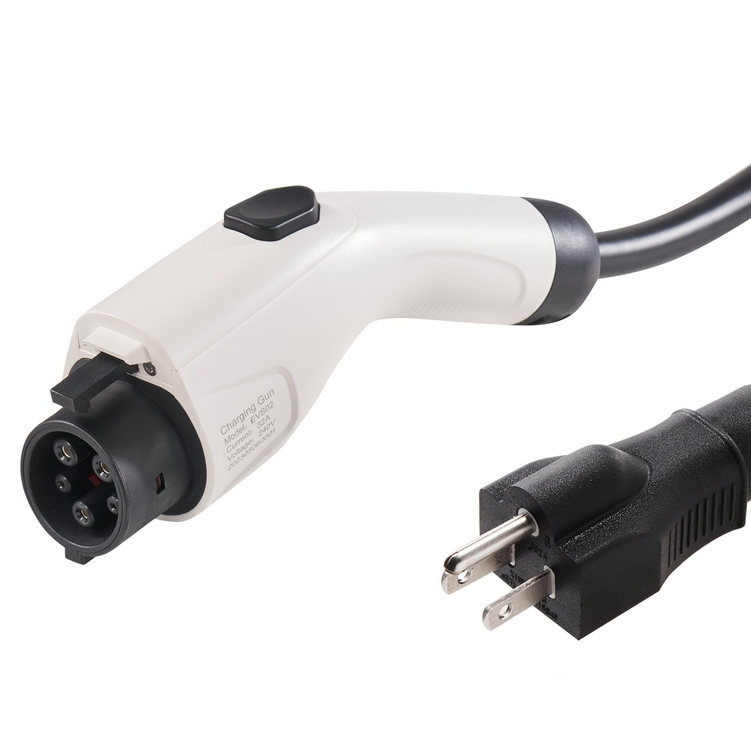 Start2Finish VEVOR Level 1+2 portable electric vehicle charger with 28-foot cable, NEMA plugs, and SAE J1772 connector for home EVs.