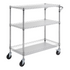 Start2Finish VEVOR kitchen utility cart with 3 wire tiers, steel frame, curved handle, hooks, and PP liner for indoor and outdoor use.