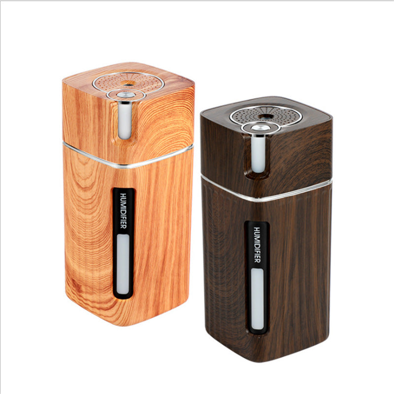 Maroon Asteria ultrasonic USB mini air humidifier with LED light and mist maker for home improvement.